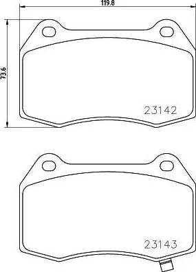 Unipart GBP1110AF - Komplet Pločica, disk-kočnica www.molydon.hr