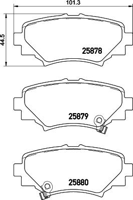 HELLA 8DB 355 021-411 - Komplet Pločica, disk-kočnica www.molydon.hr