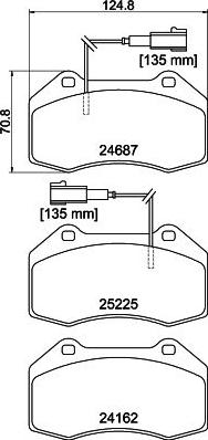 HELLA 8DB 355 021-621 - Komplet Pločica, disk-kočnica www.molydon.hr