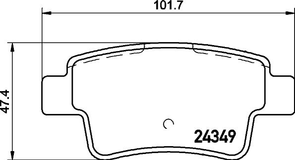 HELLA 8DB 355 028-461 - Komplet Pločica, disk-kočnica www.molydon.hr