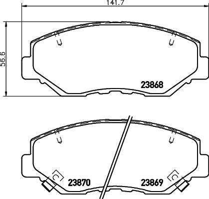 HELLA 8DB 355 028-011 - Komplet Pločica, disk-kočnica www.molydon.hr