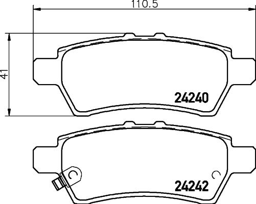 HELLA 8DB 355 028-331 - Komplet Pločica, disk-kočnica www.molydon.hr