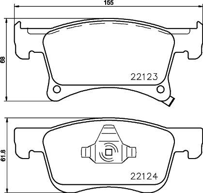 HELLA 8DB 355 023-021 - Komplet Pločica, disk-kočnica www.molydon.hr