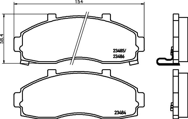 HELLA 8DB 355 027-531 - Komplet Pločica, disk-kočnica www.molydon.hr