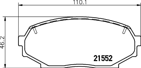 HELLA 8DB 355 027-051 - Komplet Pločica, disk-kočnica www.molydon.hr