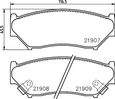 HELLA 8DB 355 027-371 - Komplet Pločica, disk-kočnica www.molydon.hr