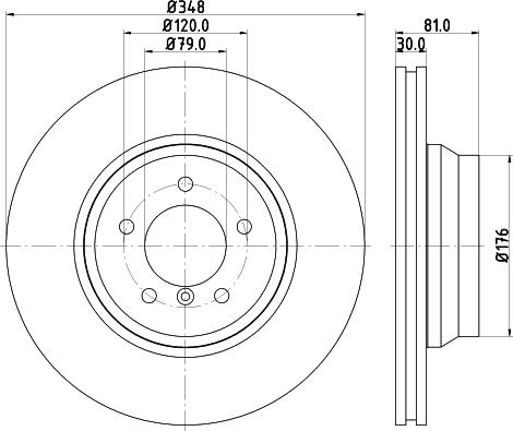 HELLA 8DD 355 109-982 - Kočioni disk www.molydon.hr