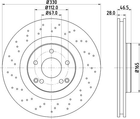 HELLA 8DD 355 124-421 - Kočioni disk www.molydon.hr