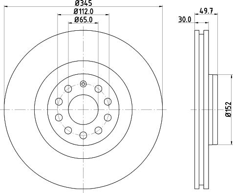 HELLA 8DD 355 109-541 - Kočioni disk www.molydon.hr