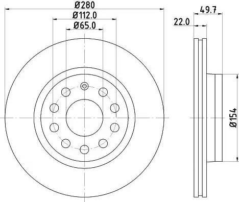 HELLA 8DD 355 109-551 - Kočioni disk www.molydon.hr