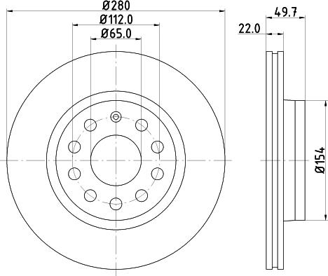 HELLA 8DD 355 109-562 - Kočioni disk www.molydon.hr