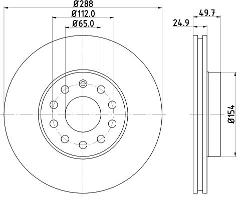 HELLA 8DD 355 109-581 - Kočioni disk www.molydon.hr