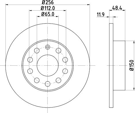 HELLA 8DD 355 109-641 - Kočioni disk www.molydon.hr