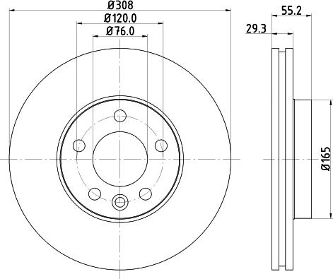 HELLA 8DD 355 109-651 - Kočioni disk www.molydon.hr