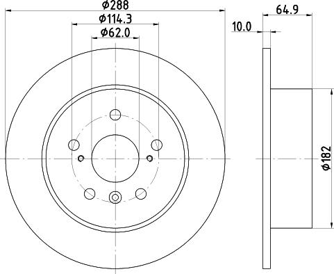 HELLA 8DD 355 109-051 - Kočioni disk www.molydon.hr