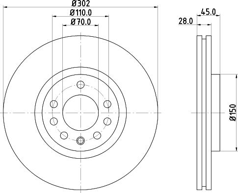 HELLA 8DD 355 109-172 - Kočioni disk www.molydon.hr