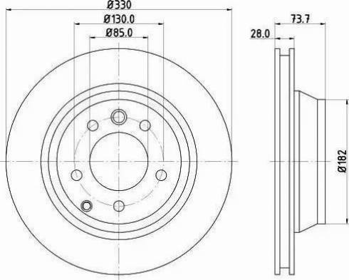 HELLA 8DD 355 121-111 - Kočioni disk www.molydon.hr