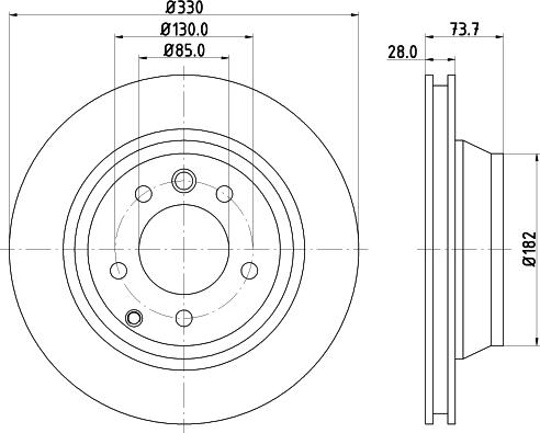 HELLA 8DD 355 109-821 - Kočioni disk www.molydon.hr