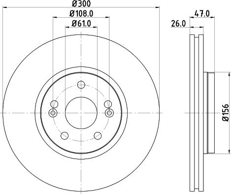 HELLA 8DD 355 109-301 - Kočioni disk www.molydon.hr