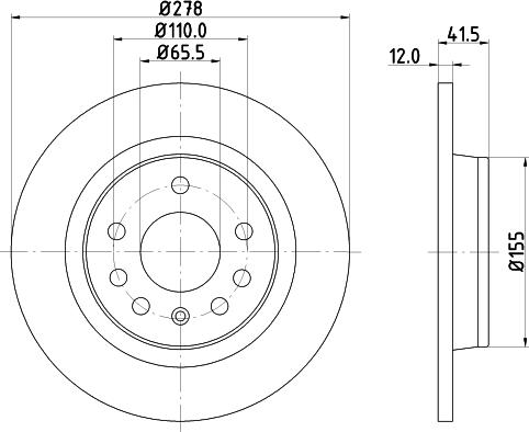 HELLA 8DD 355 109-211 - Kočioni disk www.molydon.hr