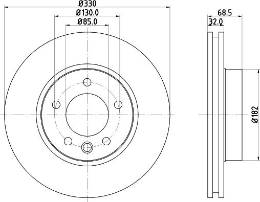 HELLA 8DD 355 109-742 - Kočioni disk www.molydon.hr