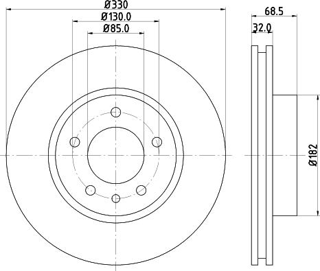 HELLA 8DD 355 109-722 - Kočioni disk www.molydon.hr