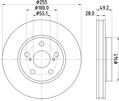 HELLA 8DD 355 104-901 - Kočioni disk www.molydon.hr