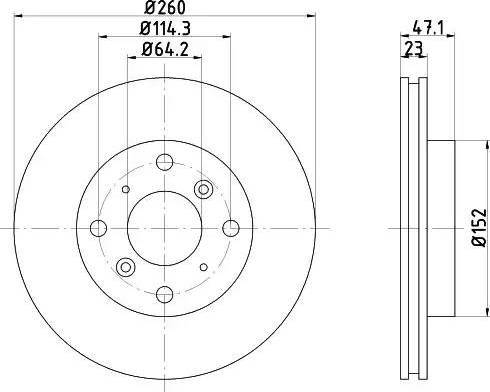 HELLA 8DD 355 104-981 - Kočioni disk www.molydon.hr