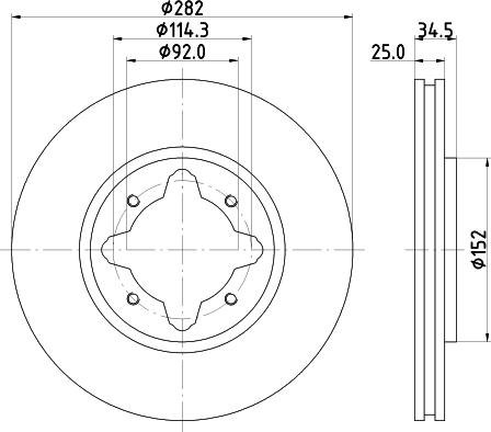 HELLA 8DD 355 104-971 - Kočioni disk www.molydon.hr