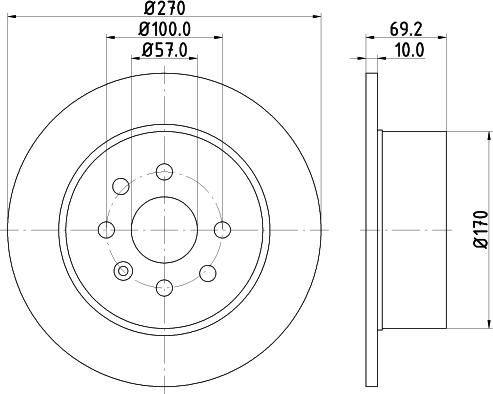 HELLA 8DD 355 104-661 - Kočioni disk www.molydon.hr