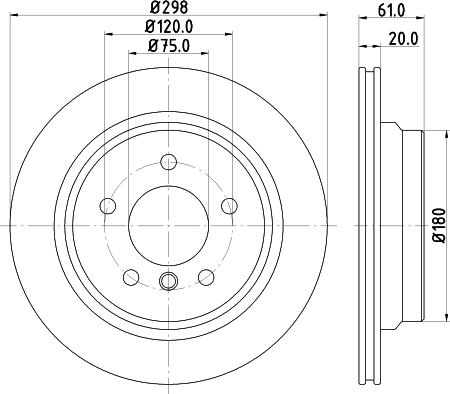 HELLA 8DD 355 124-391 - Kočioni disk www.molydon.hr