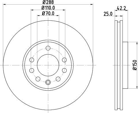 HELLA 8DD 355 104-681 - Kočioni disk www.molydon.hr