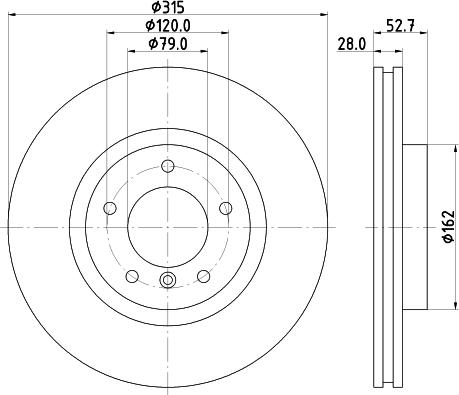 HELLA 8DD 355 104-092 - Kočioni disk www.molydon.hr