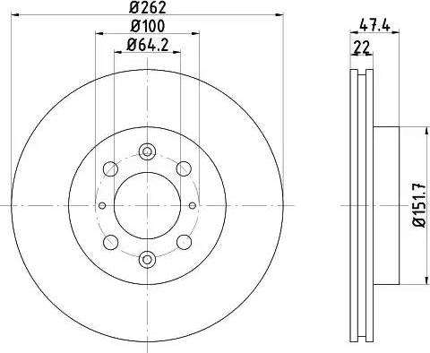 HELLA 8DD 355 104-041 - Kočioni disk www.molydon.hr