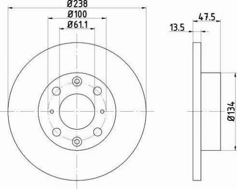 HELLA 8DD 355 104-031 - Kočioni disk www.molydon.hr