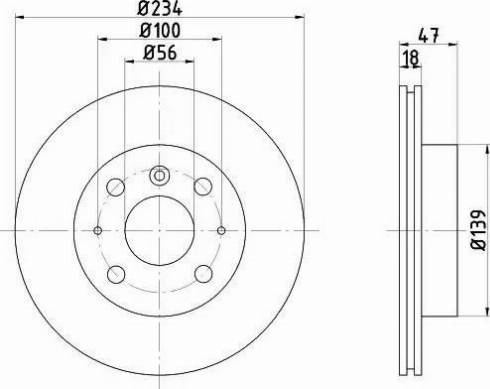 HELLA 8DD 355 104-841 - Kočioni disk www.molydon.hr