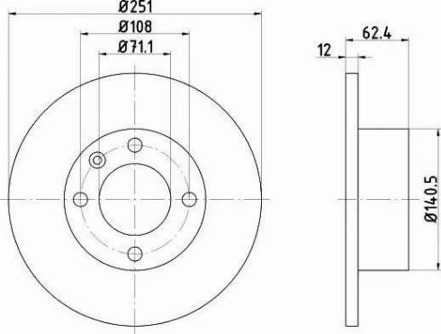 HELLA 8DD 355 104-831 - Kočioni disk www.molydon.hr