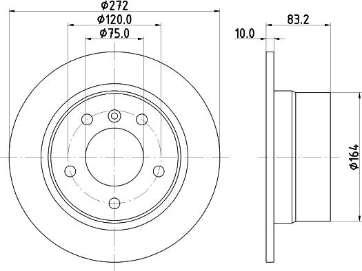 HELLA 8DD 355 124-711 - Kočioni disk www.molydon.hr