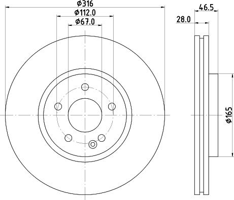 HELLA 8DD 355 104-341 - Kočioni disk www.molydon.hr