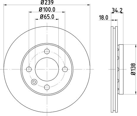 HELLA 8DD 355 104-211 - Kočioni disk www.molydon.hr