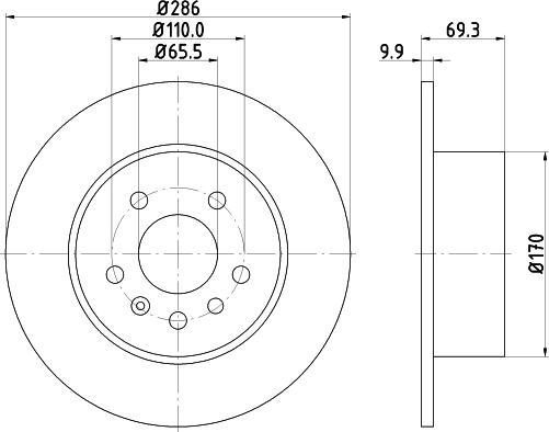 HELLA 8DD 355 104-701 - Kočioni disk www.molydon.hr