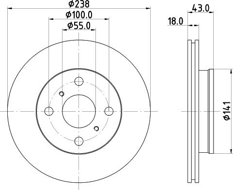 HELLA 8DD 355 104-781 - Kočioni disk www.molydon.hr