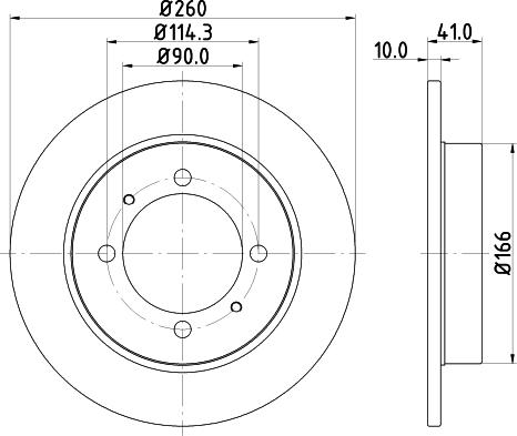 HELLA 8DD 355 105-472 - Kočioni disk www.molydon.hr