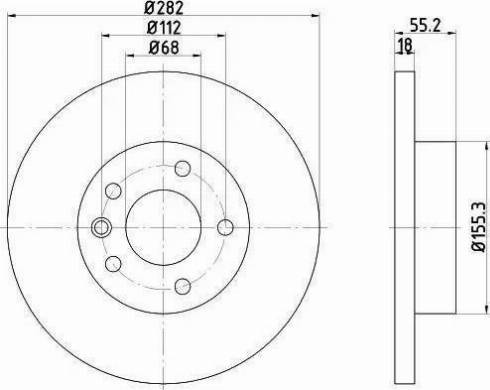 HELLA 8DD 355 105-571 - Kočioni disk www.molydon.hr