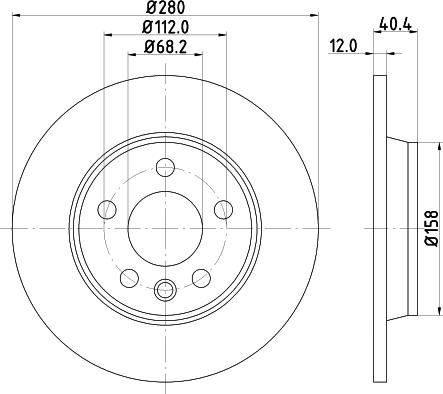 HELLA 8DD 355 105-601 - Kočioni disk www.molydon.hr