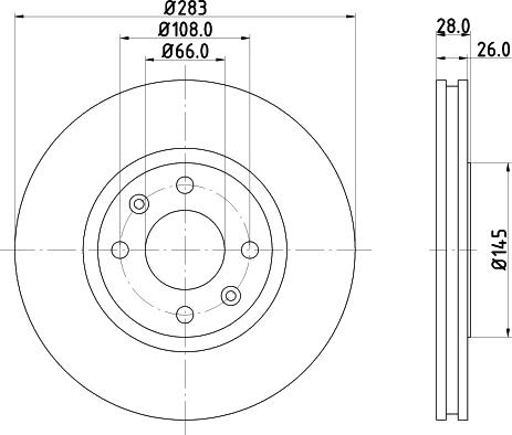 HELLA 8DD 355 105-051 - Kočioni disk www.molydon.hr