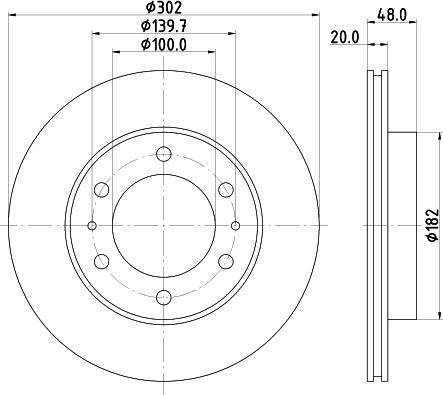 HELLA 8DD 355 105-191 - Kočioni disk www.molydon.hr