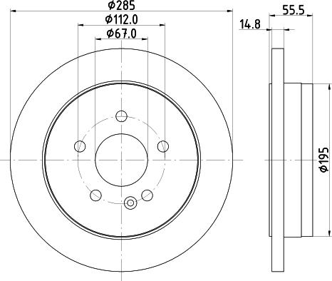 HELLA 8DD 355 105-852 - Kočioni disk www.molydon.hr