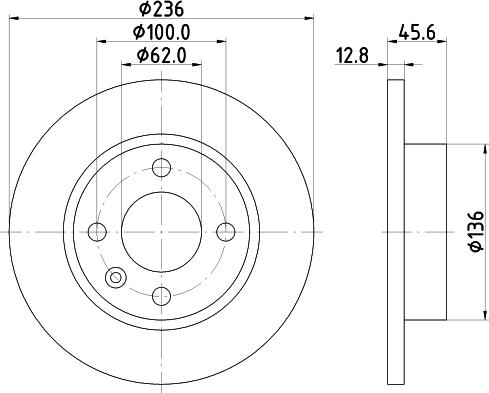 HELLA 8DD 355 105-871 - Kočioni disk www.molydon.hr