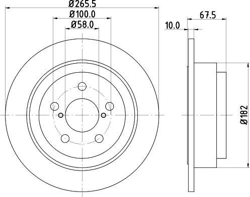 HELLA 8DD 355 105-331 - Kočioni disk www.molydon.hr